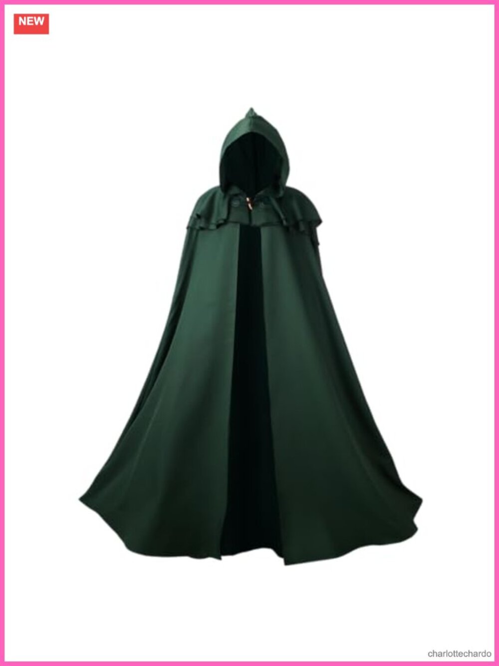 Men's Medieval Hooded Cloak Renaissance Cape Costume